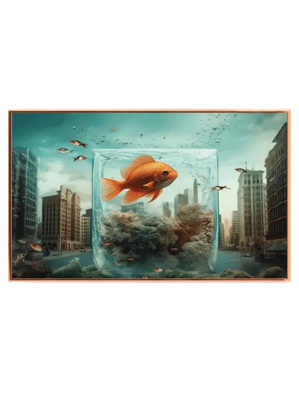 Curious Goldfish Aquarium Adventure Plakat