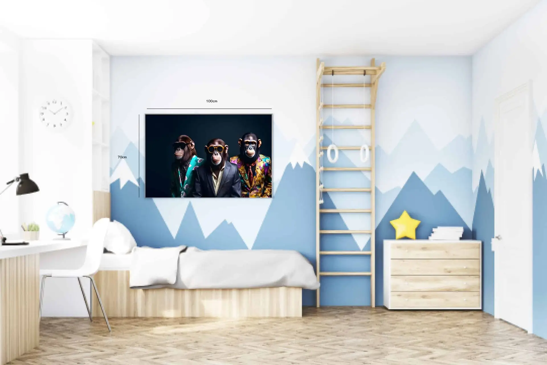 Playful Monkeys In Stylish Suits Plakat