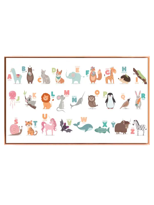 Playful Animal Alphabet ABC Plakat