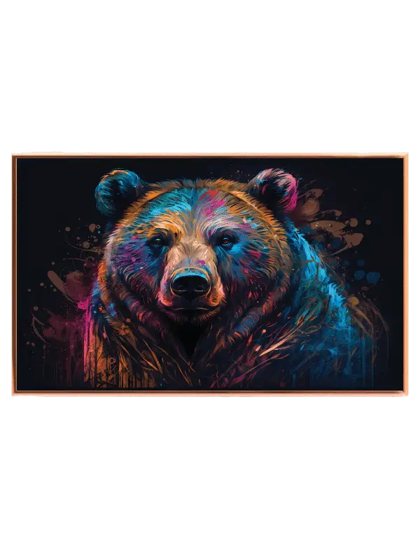 Magical Colorful Bear Portrait Plakat