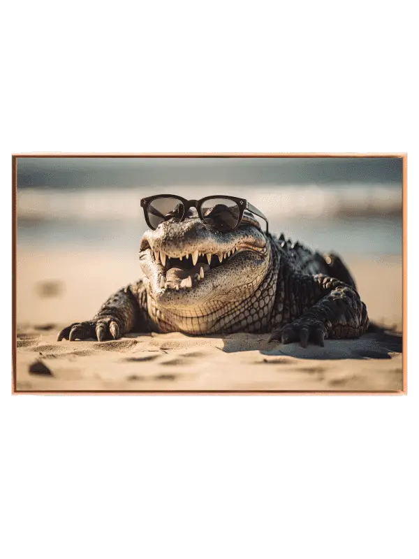 Playful Crocodile Cool Shades Plakat