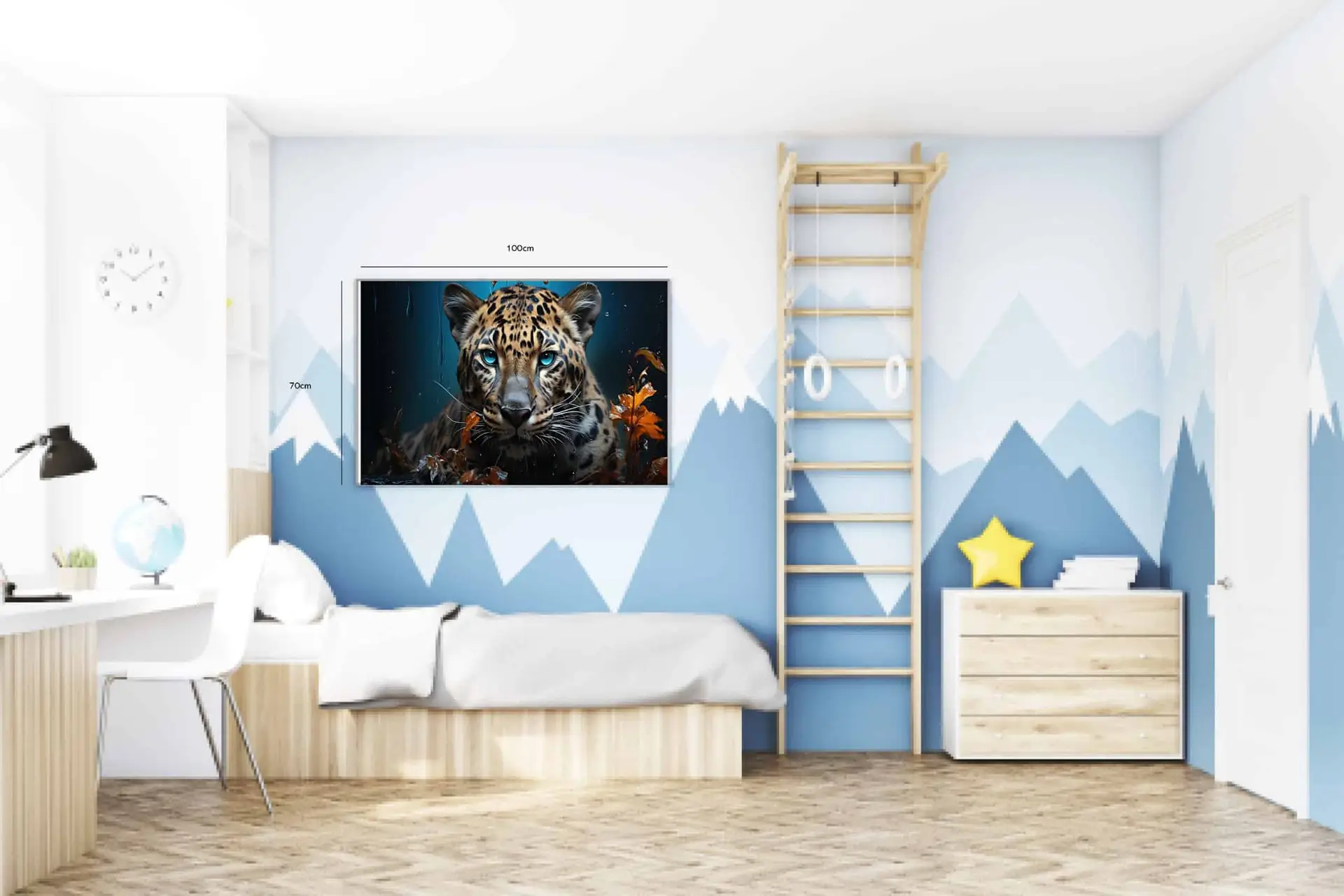 Curious Jaguar In Forest Plakat
