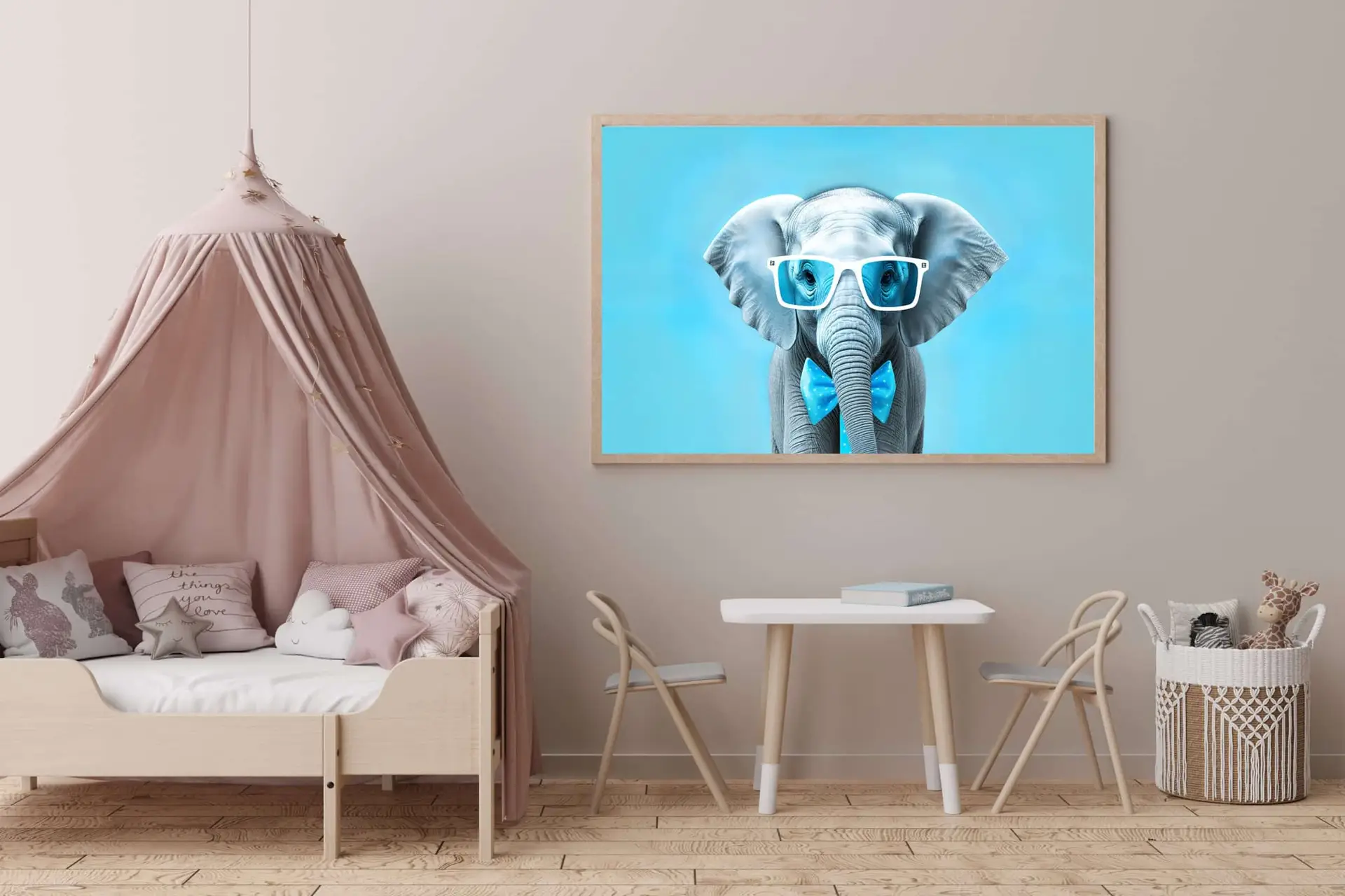 Playful Elephant With Glasses Plakat