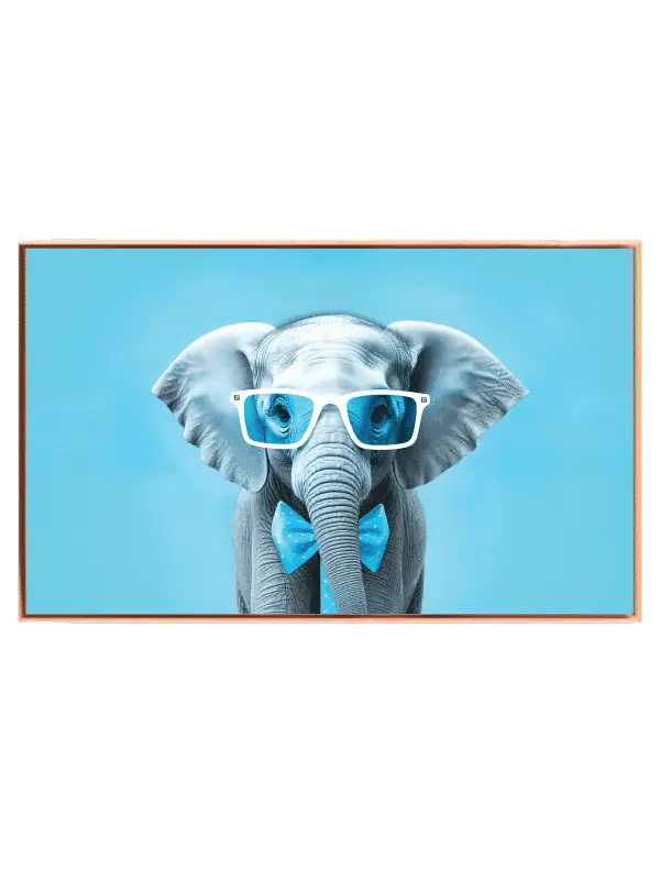 Playful Elephant With Glasses Plakat