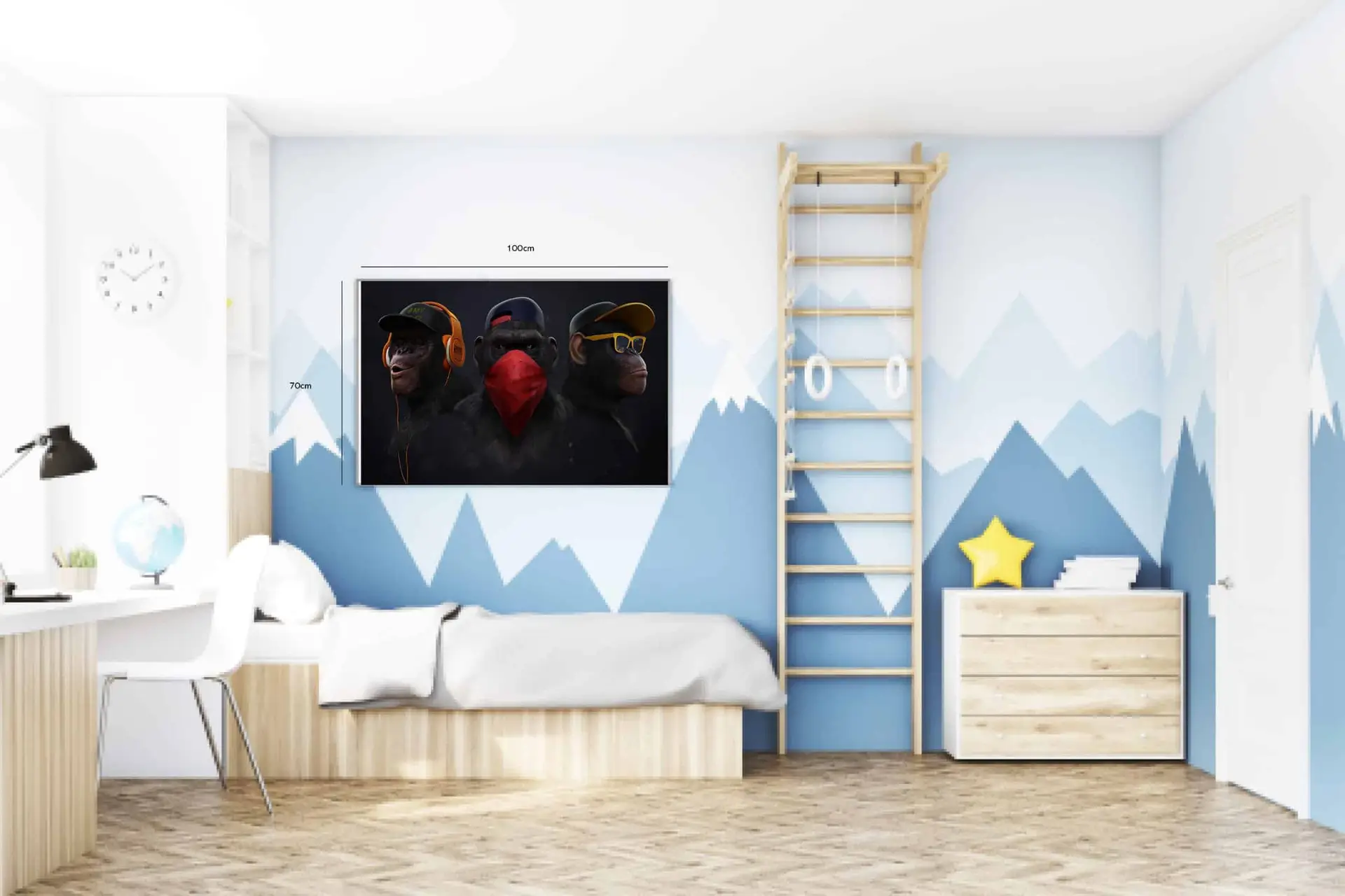 Cool Urban Chimpanzee Trio Plakat