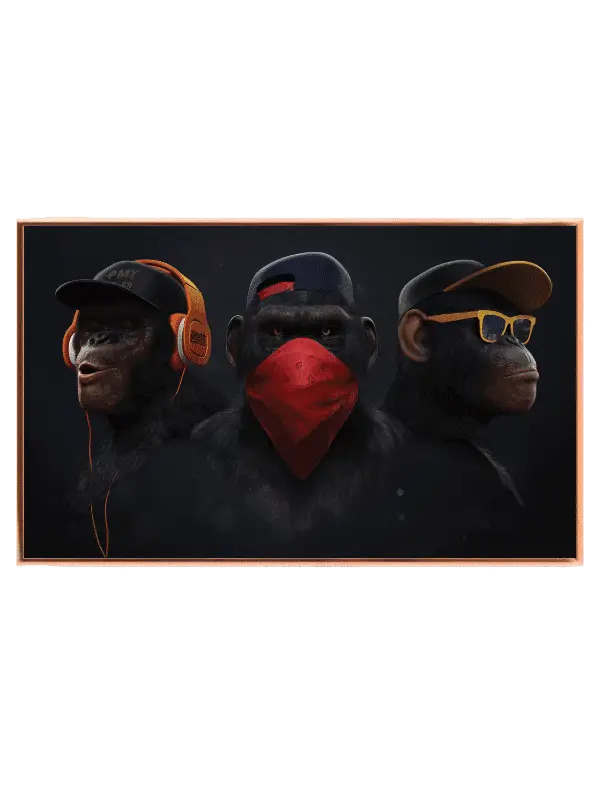 Cool Urban Chimpanzee Trio Plakat