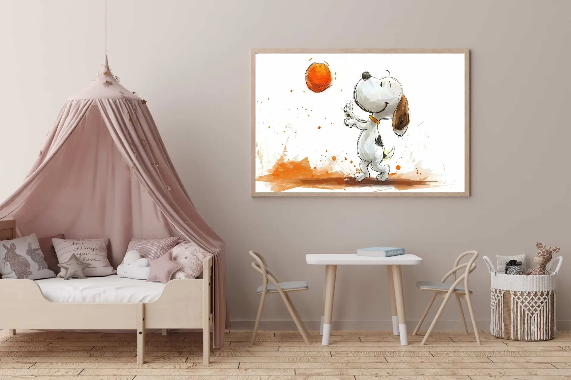 Playful Puppy With Ball Plakat