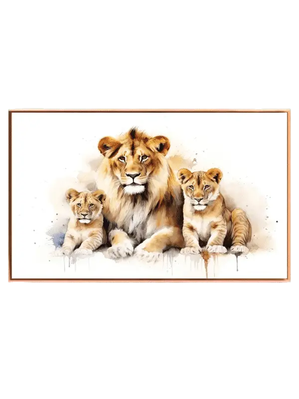 Gentle Lion Family Portrait Plakat