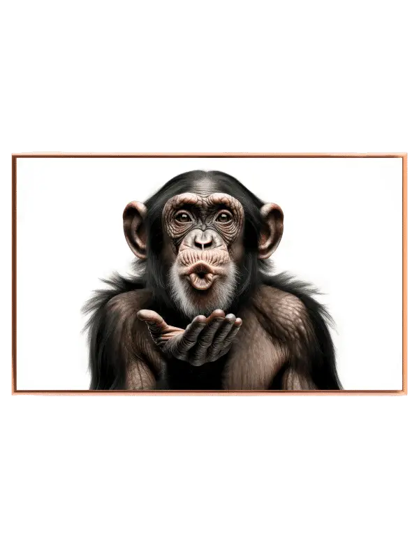 Playful Monkey Blow Kiss Plakat