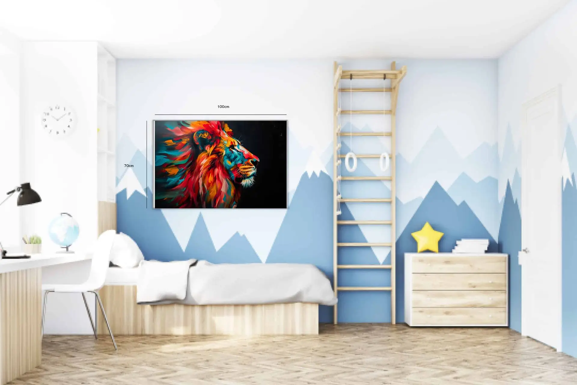 Vibrant Brave Lion Plakat
