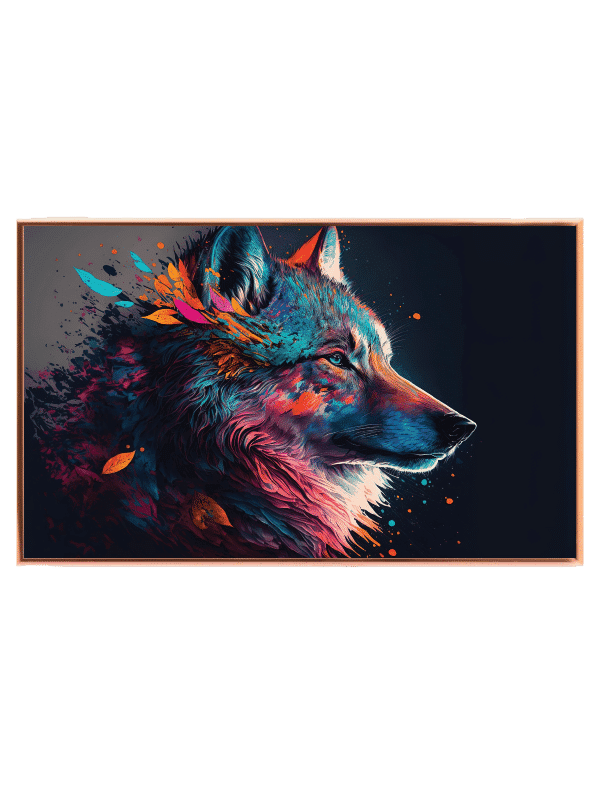 Mystical Colorful Wolf Plakat