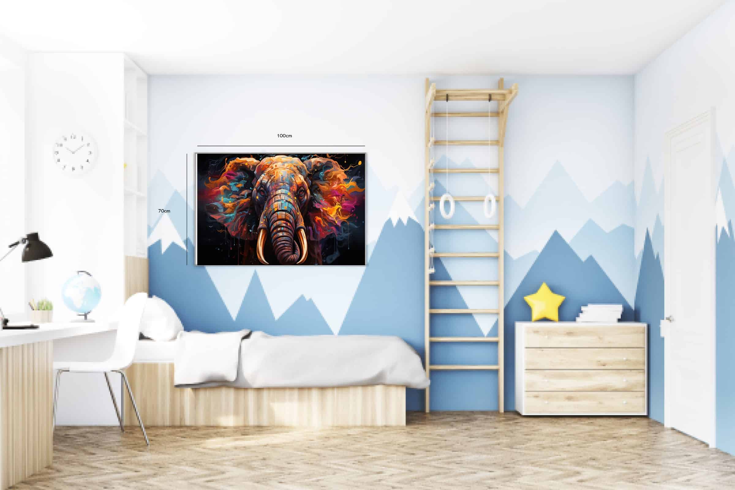Vibrant Elephant Adventure Plakat