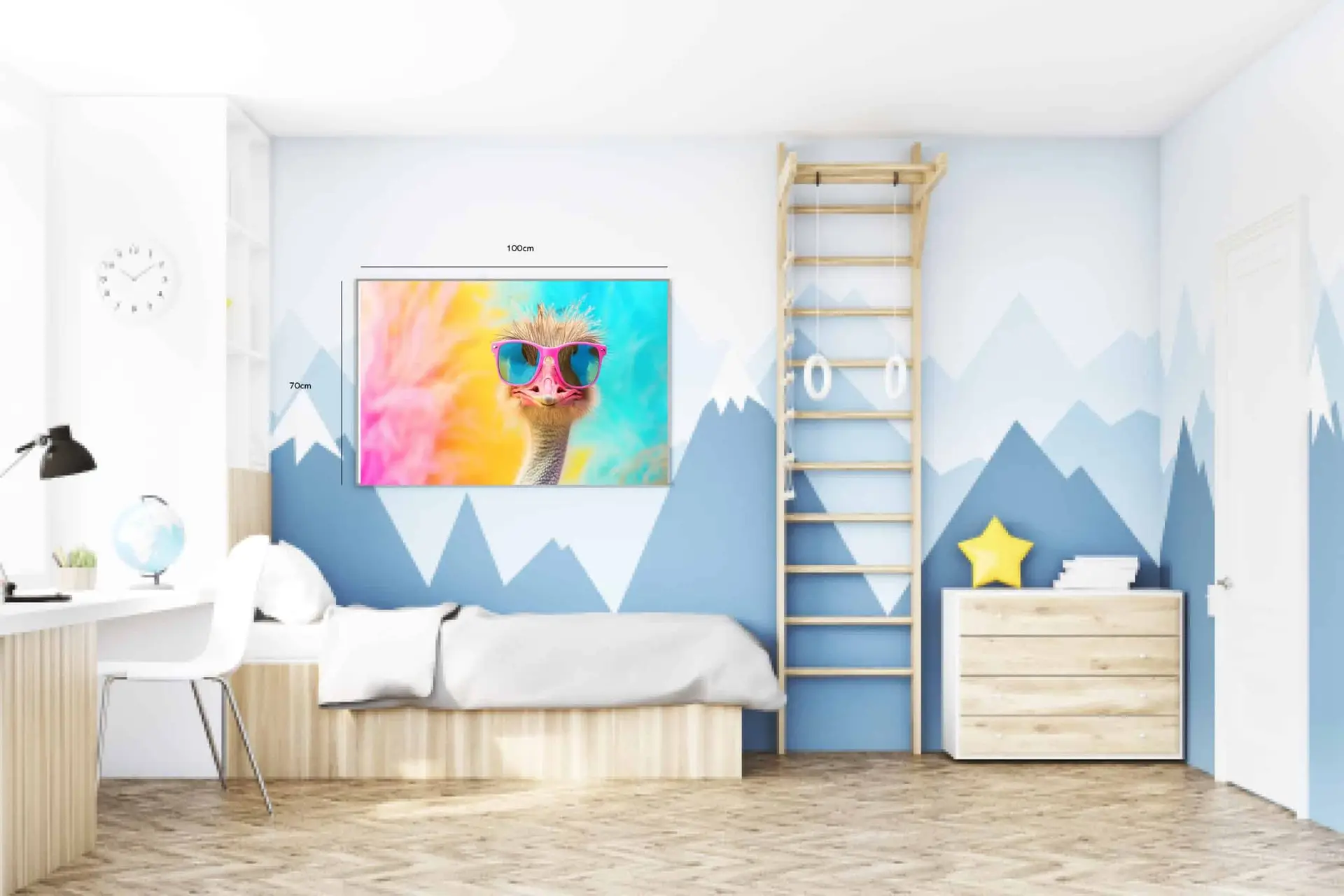 Playful Ostrich With Sunglasses Plakat