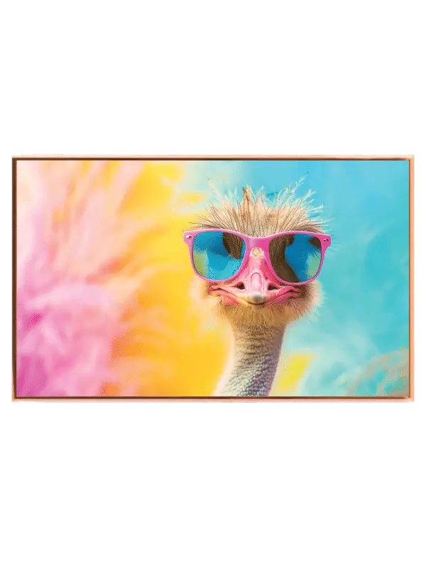 Playful Ostrich With Sunglasses Plakat