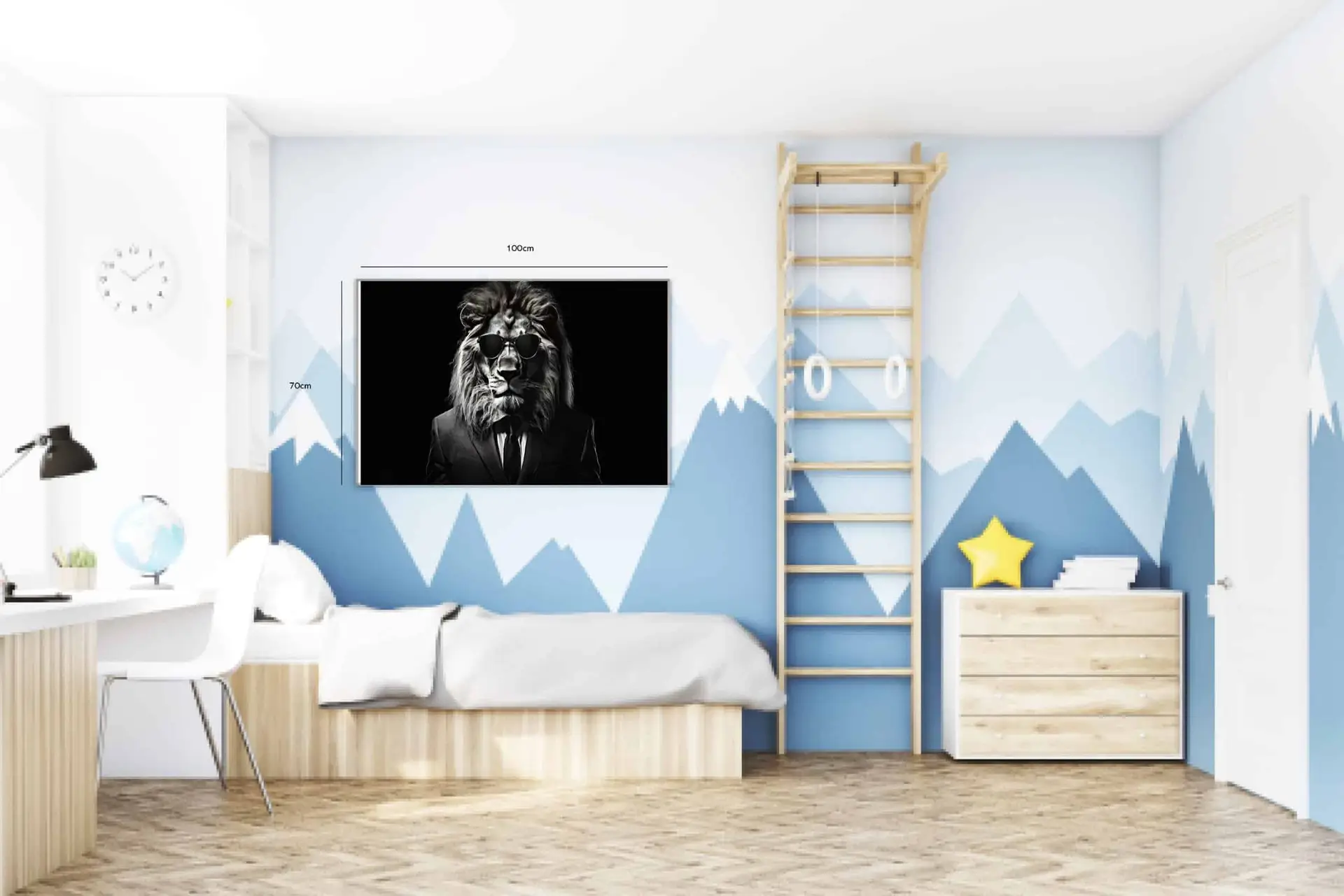 Cool Lion In Suit Plakat