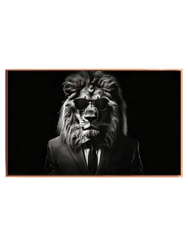 Cool Lion In Suit Plakat