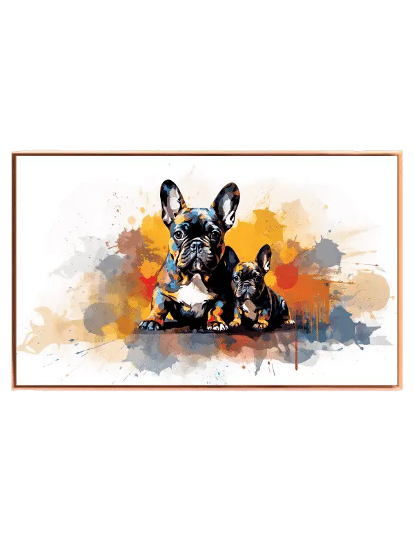 Playful French Bulldog Puppies Plakat