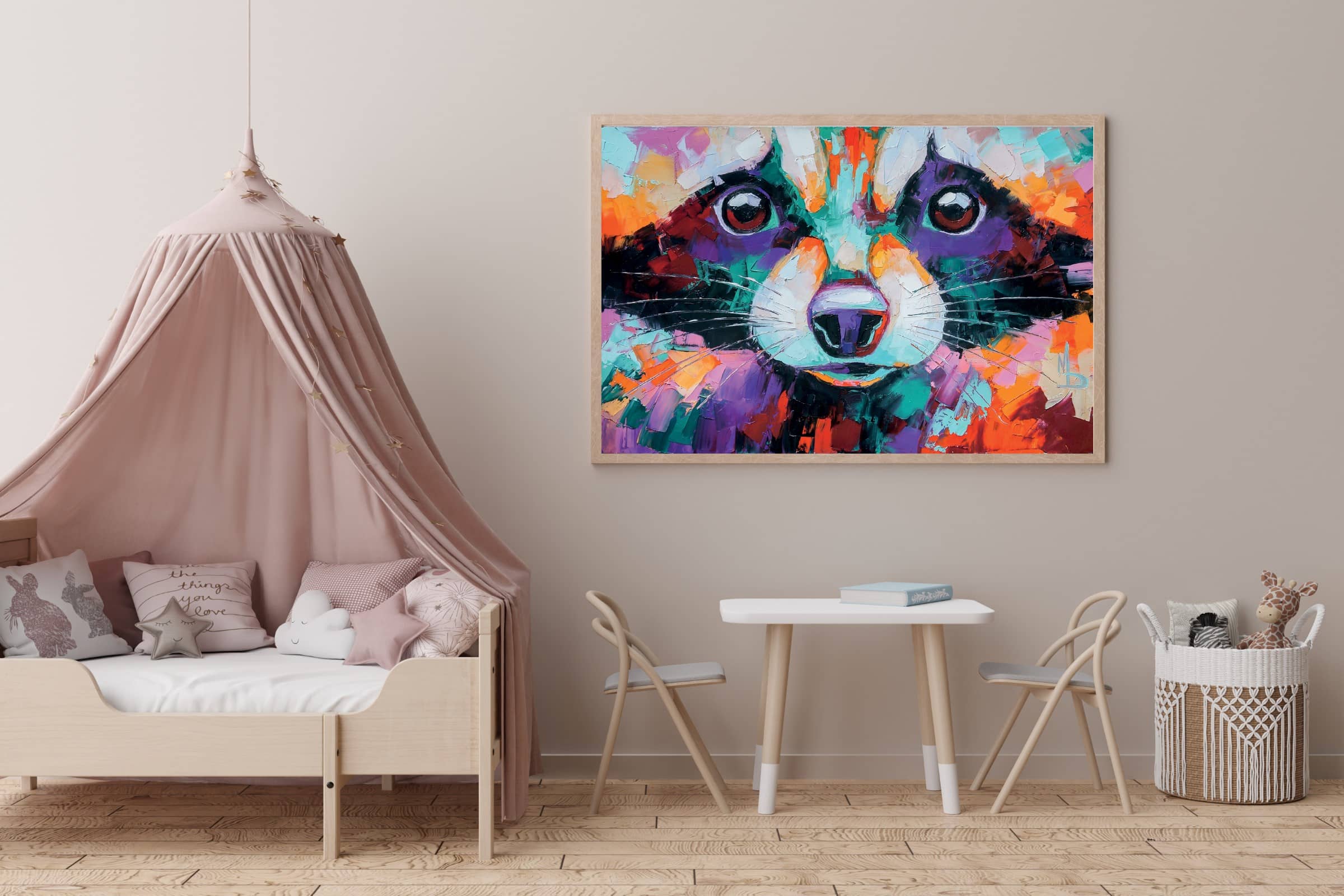 Playful Raccoon Face Plakat