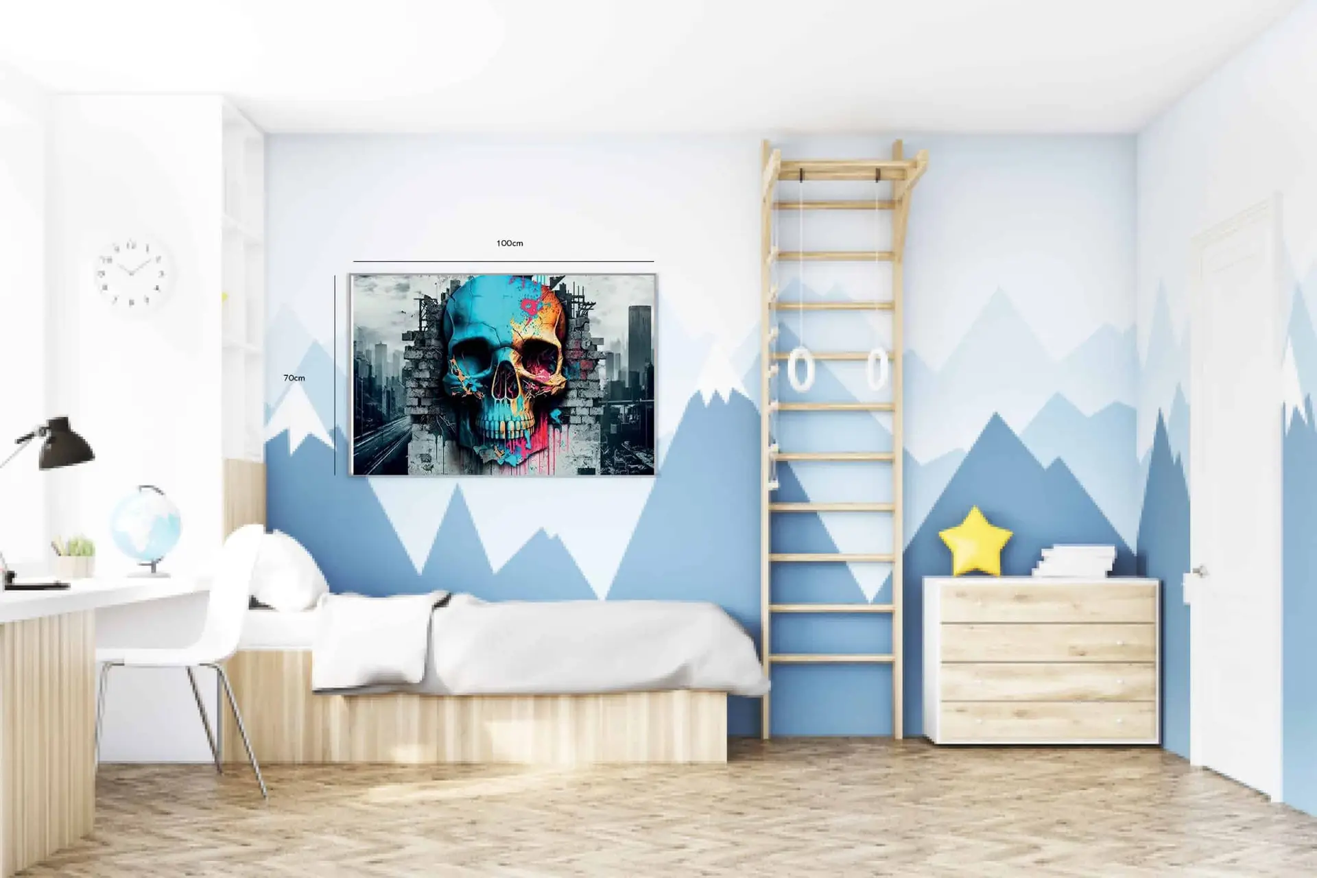 Urban Colorful Skull Plakat