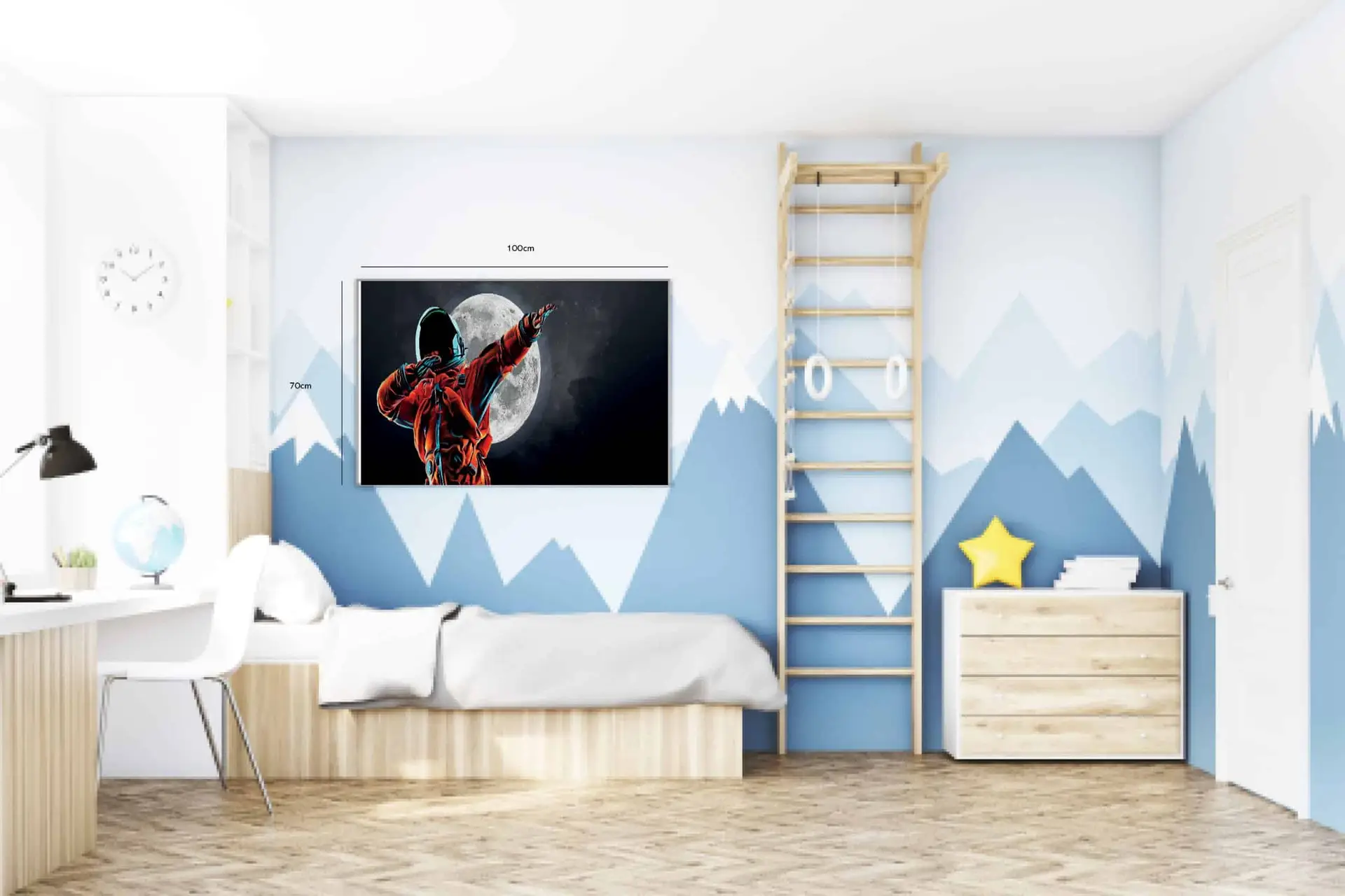 Playful Astronaut Moon Dance Plakat