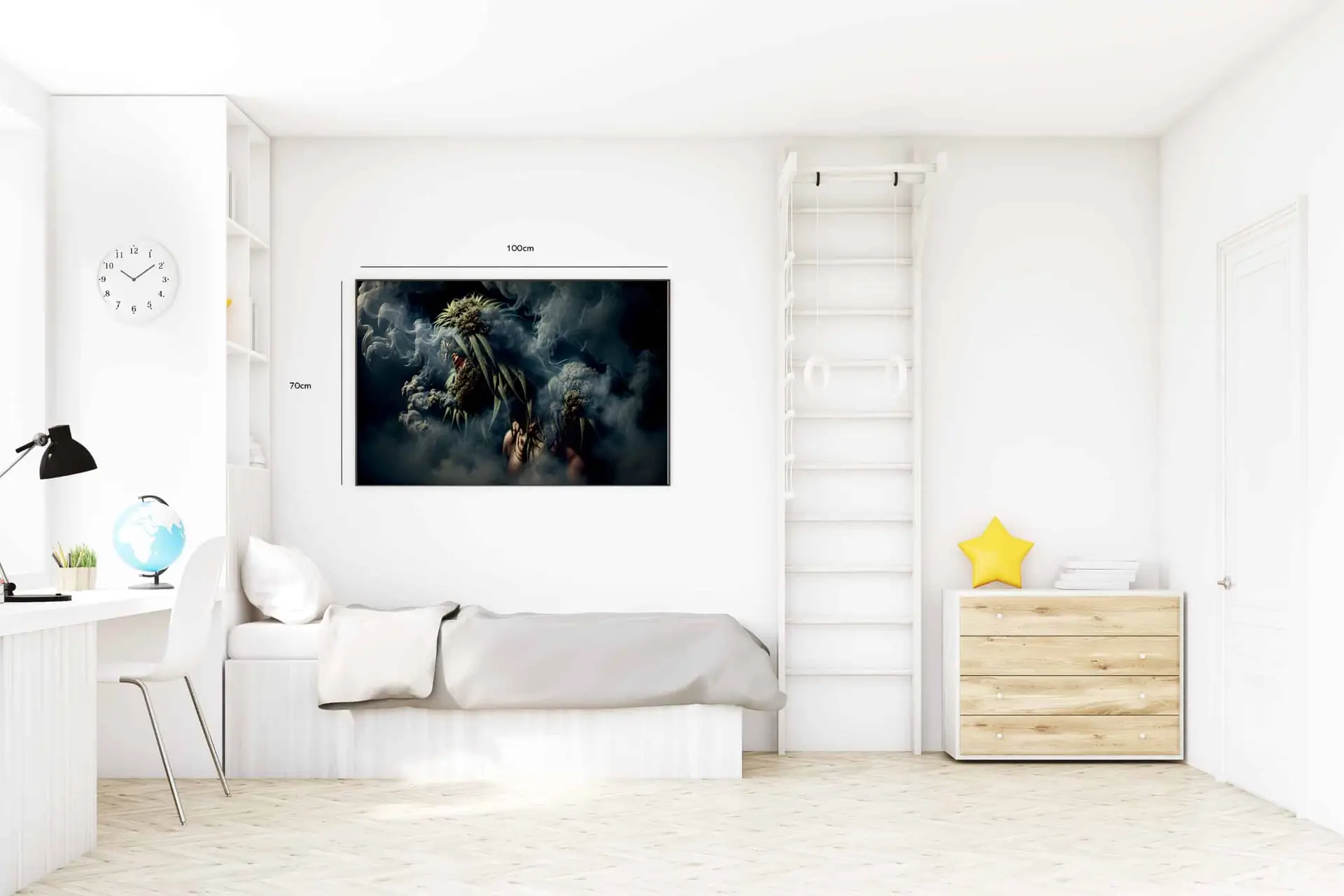 Mysterious Smoky Forest Spirit Plakat