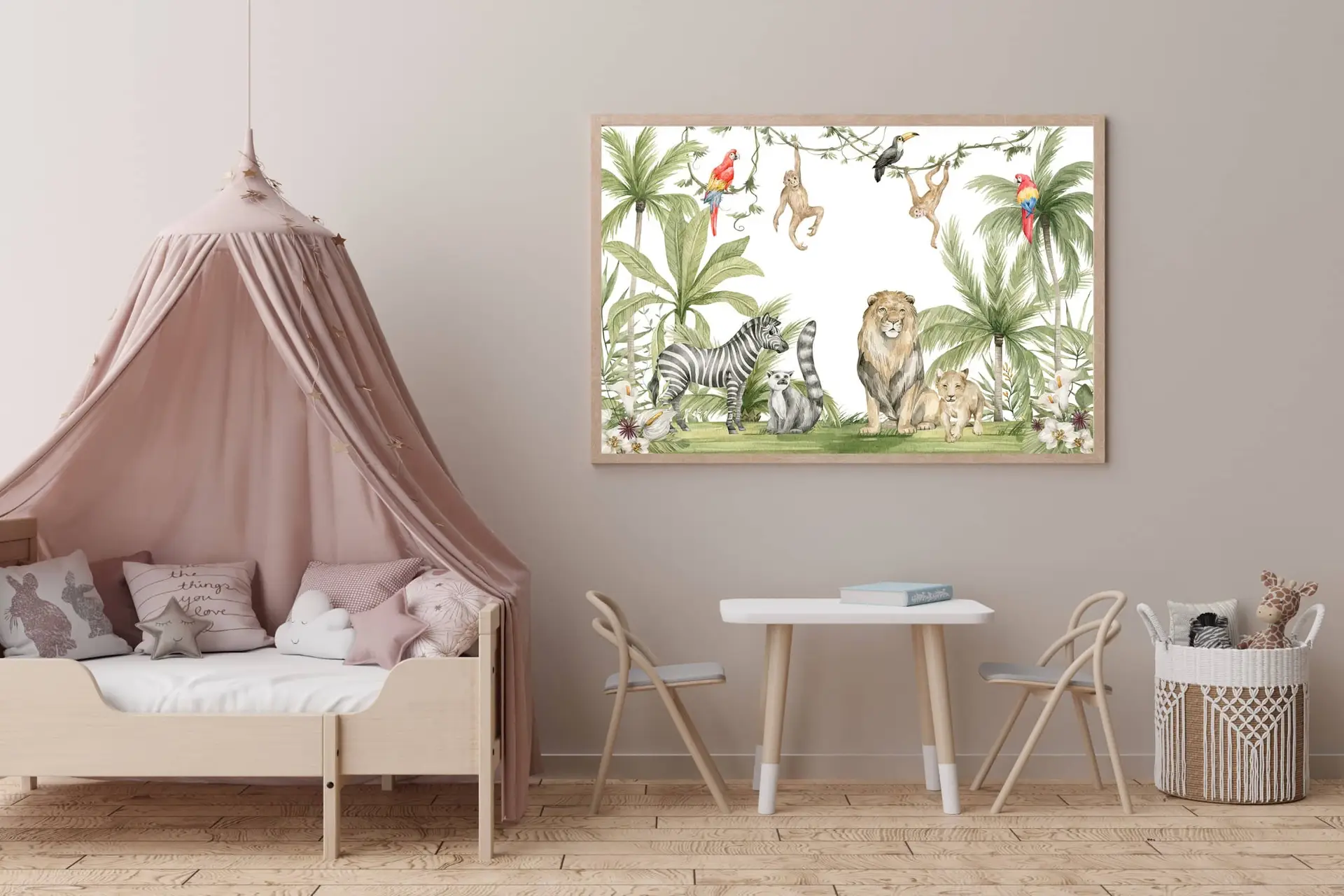 Playful Safari Animal Friends Jungle Plakat