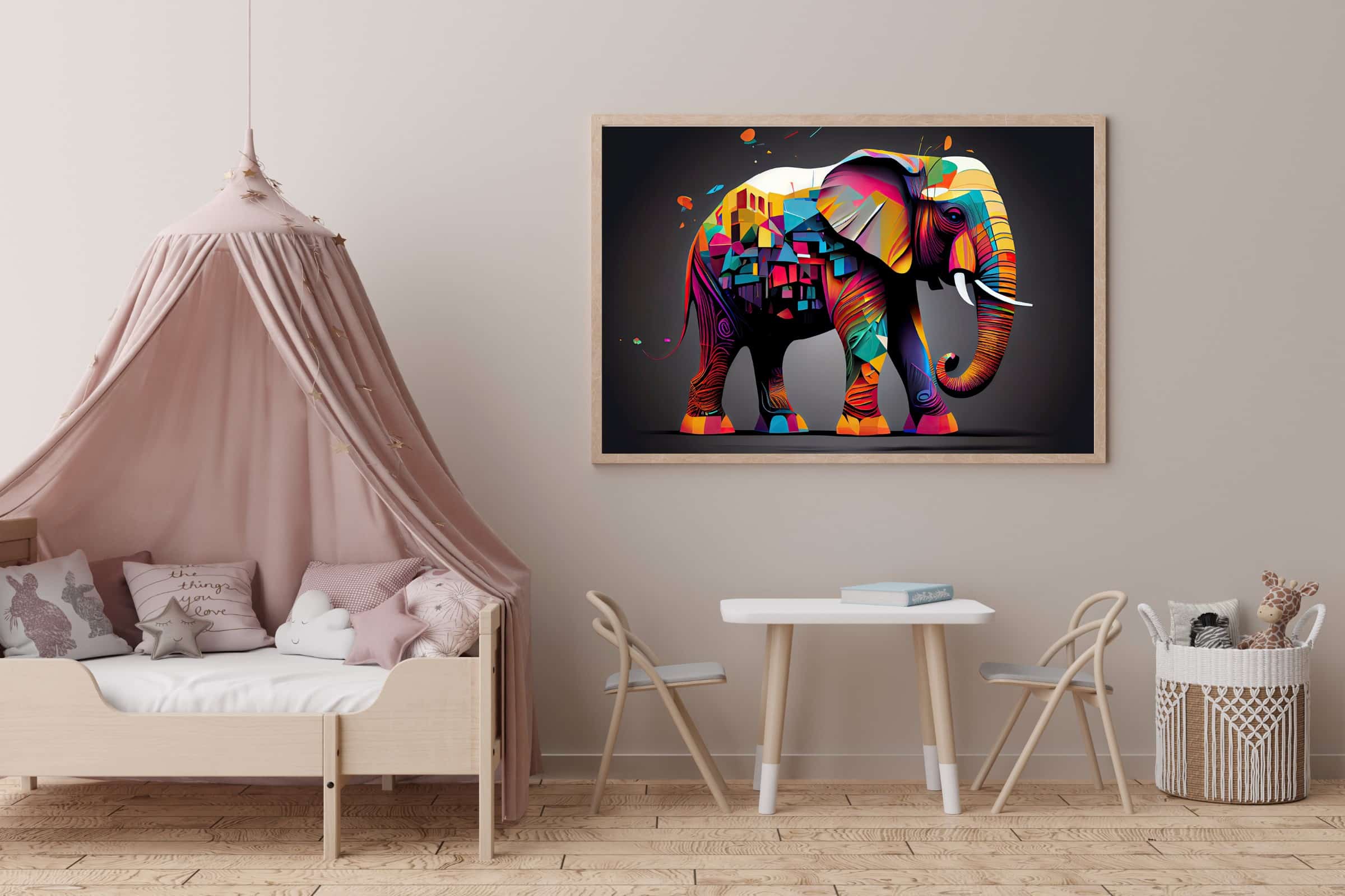 Colorful Magical Elephant Plakat