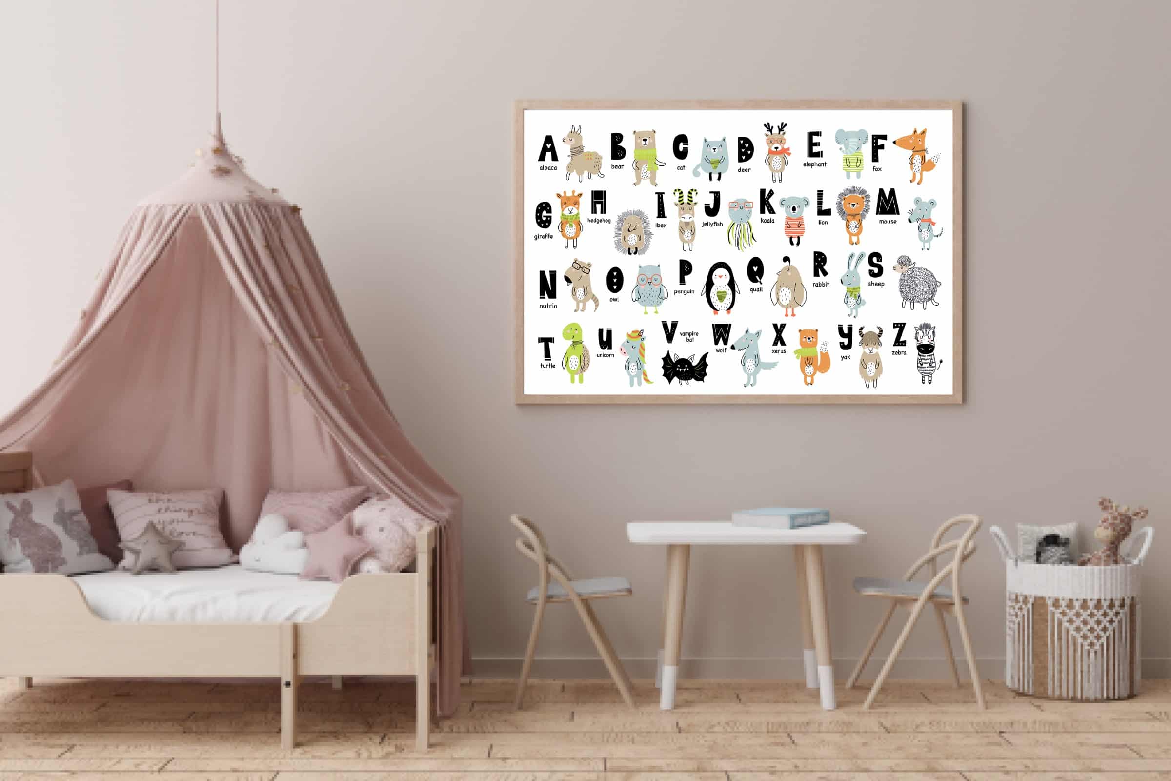 Playful Animal Alphabet Adventure ABC Plakat