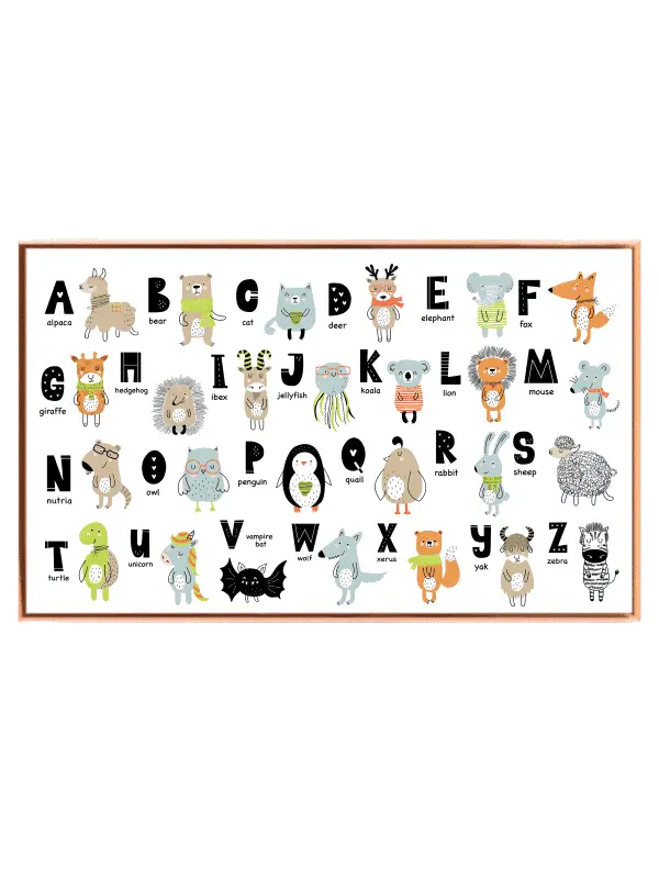 Playful Animal Alphabet Adventure ABC Plakat