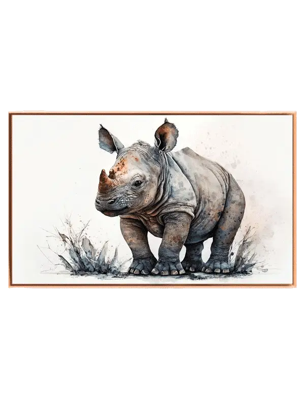 Curious Little Rhino Plakat