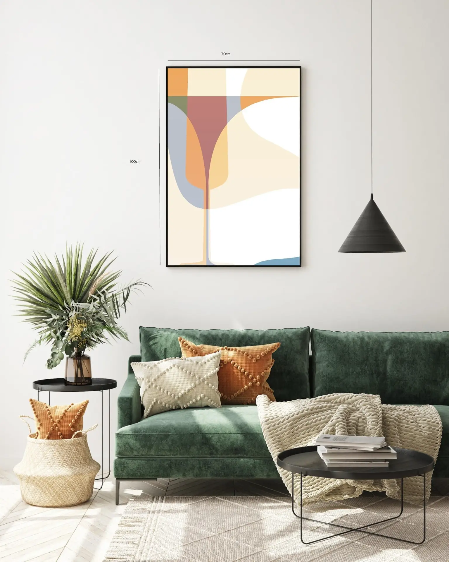 Muted Overlap Contours Plakat