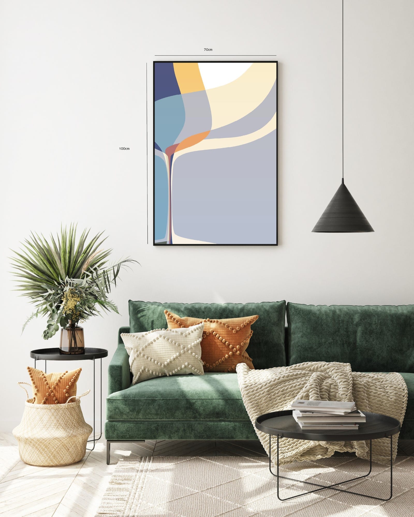 Curved Flow Layers Plakat