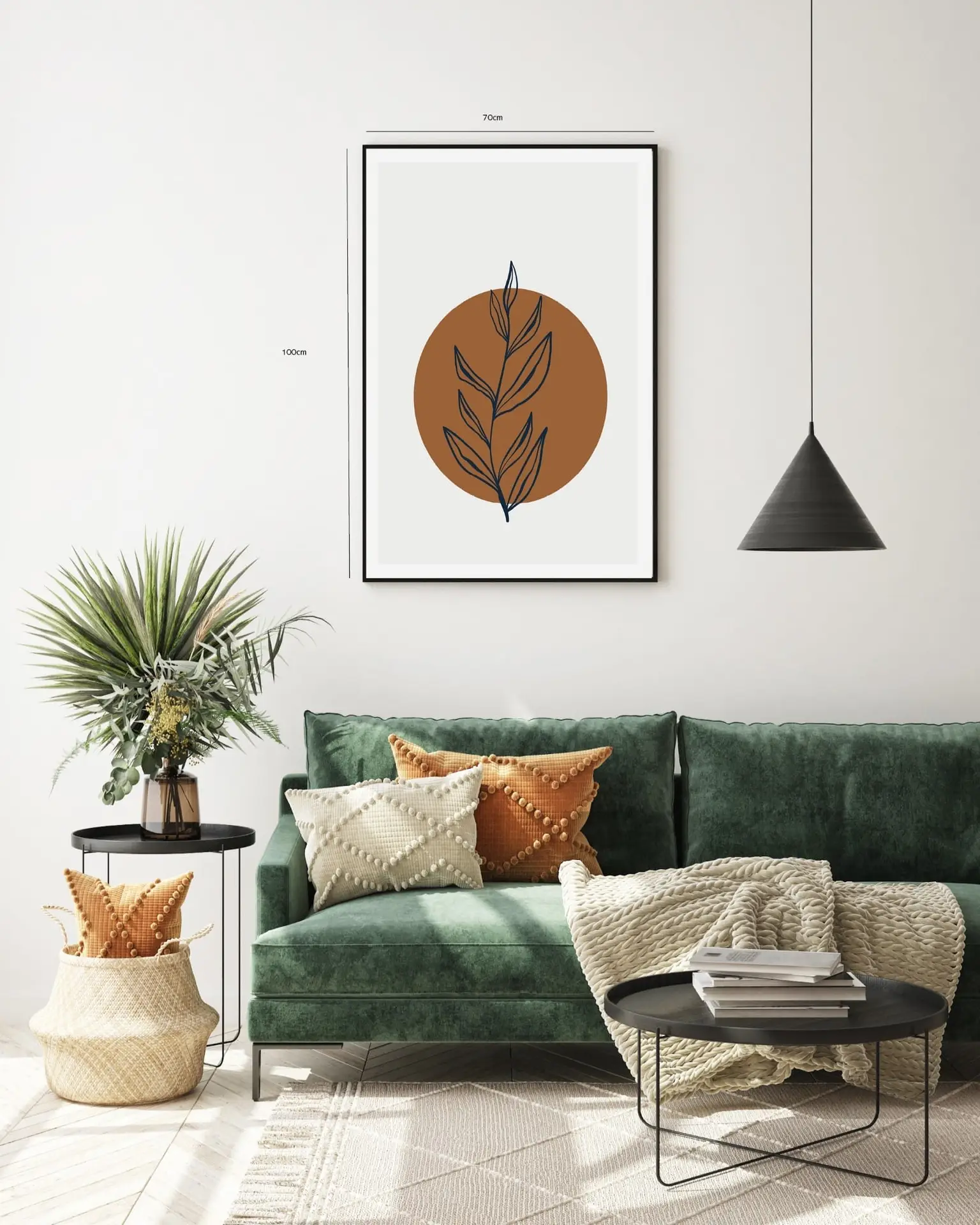 Leaf Silhouette Orbit Plakat