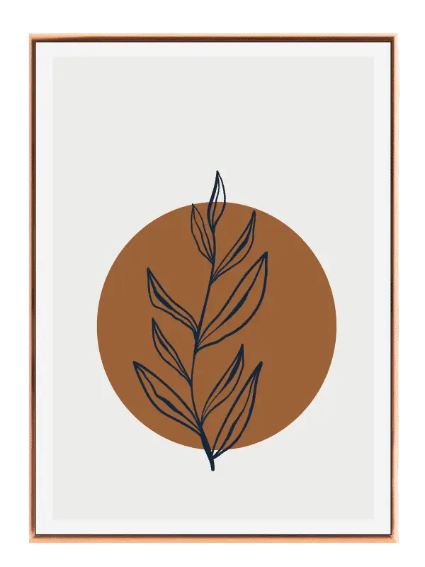 Leaf Silhouette Orbit Plakat