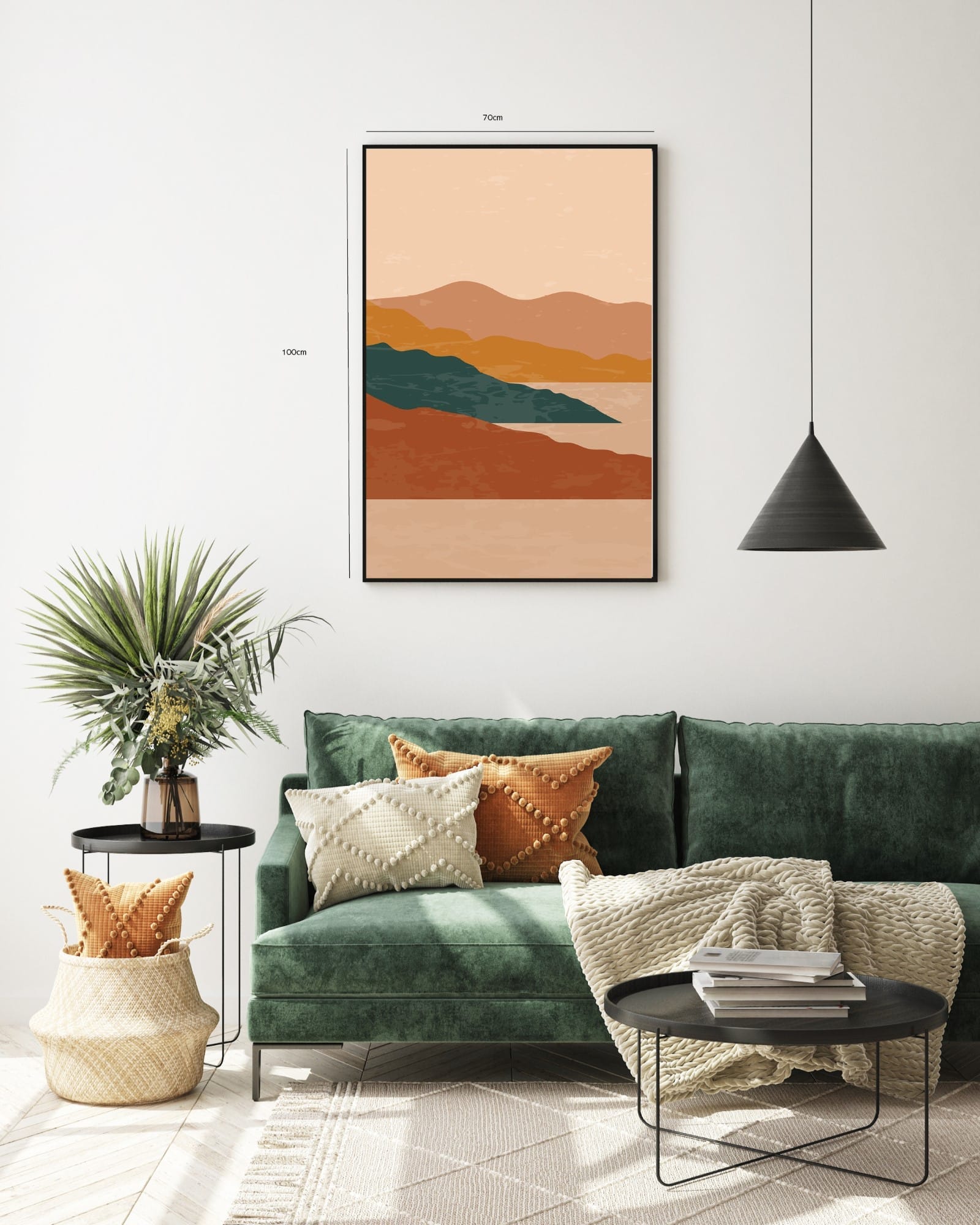 Earthtone Mountain Layers Plakat