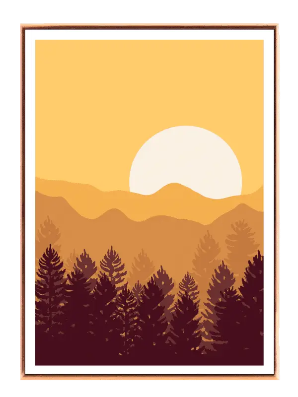 Golden Mountain Horizon Plakat