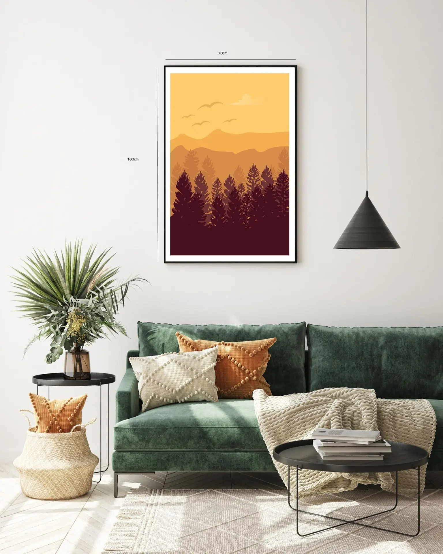 Golden Pine Horizon Plakat