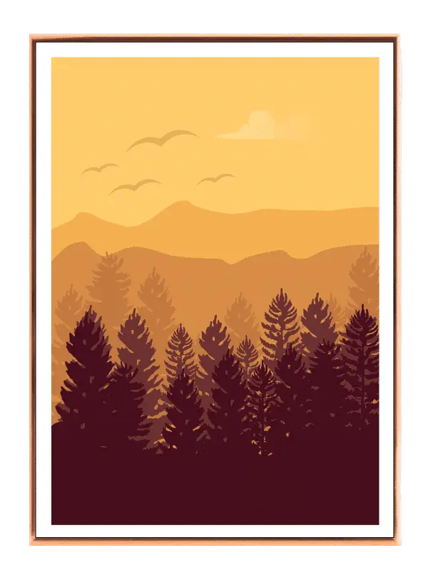Golden Pine Horizon Plakat