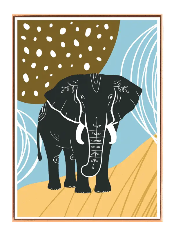 Tribal Elephant Silhouette Plakat