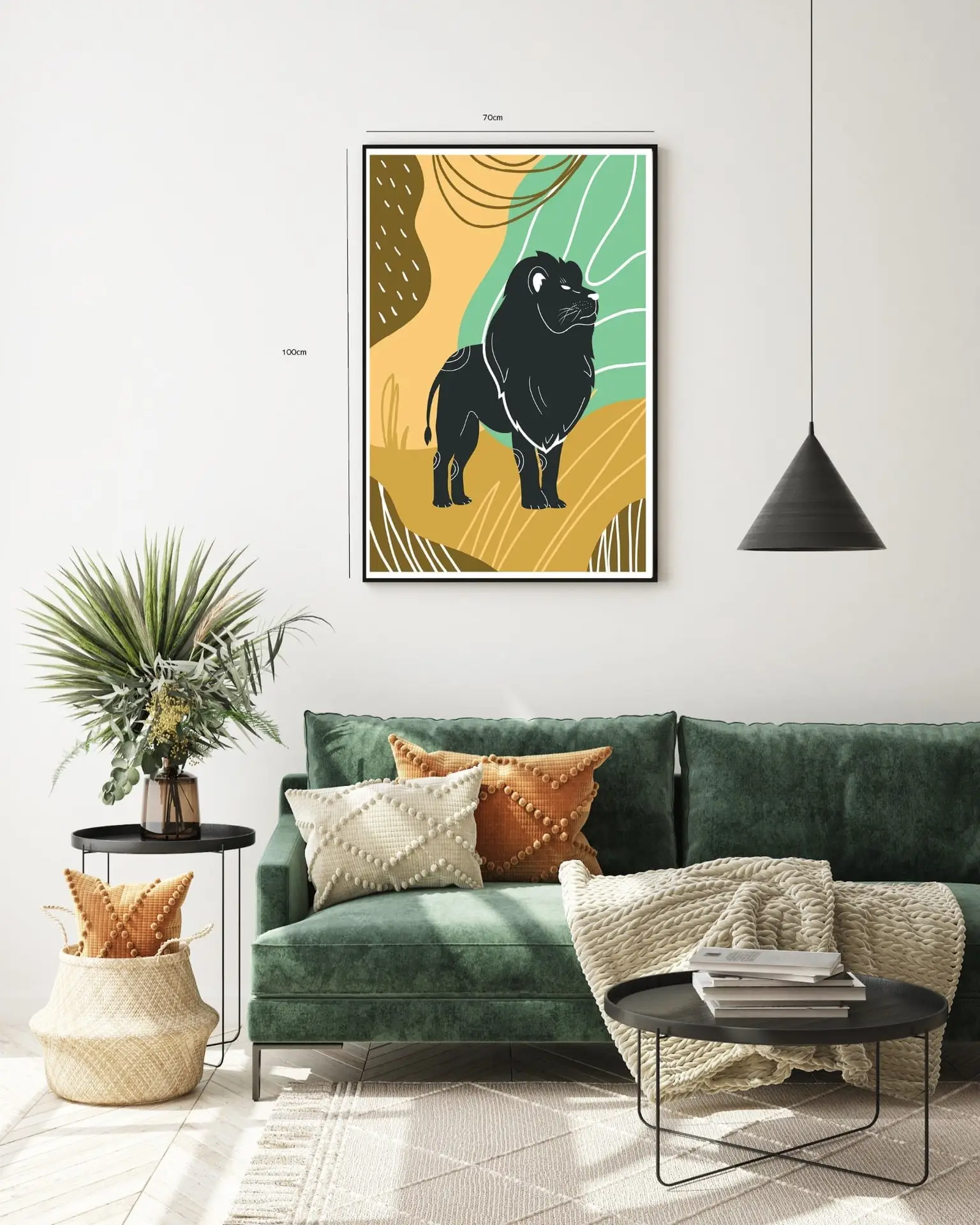 Midnight Lion Silhouette Plakat