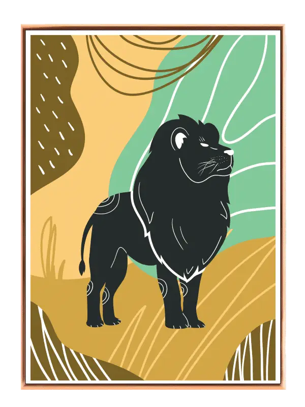 Midnight Lion Silhouette Plakat