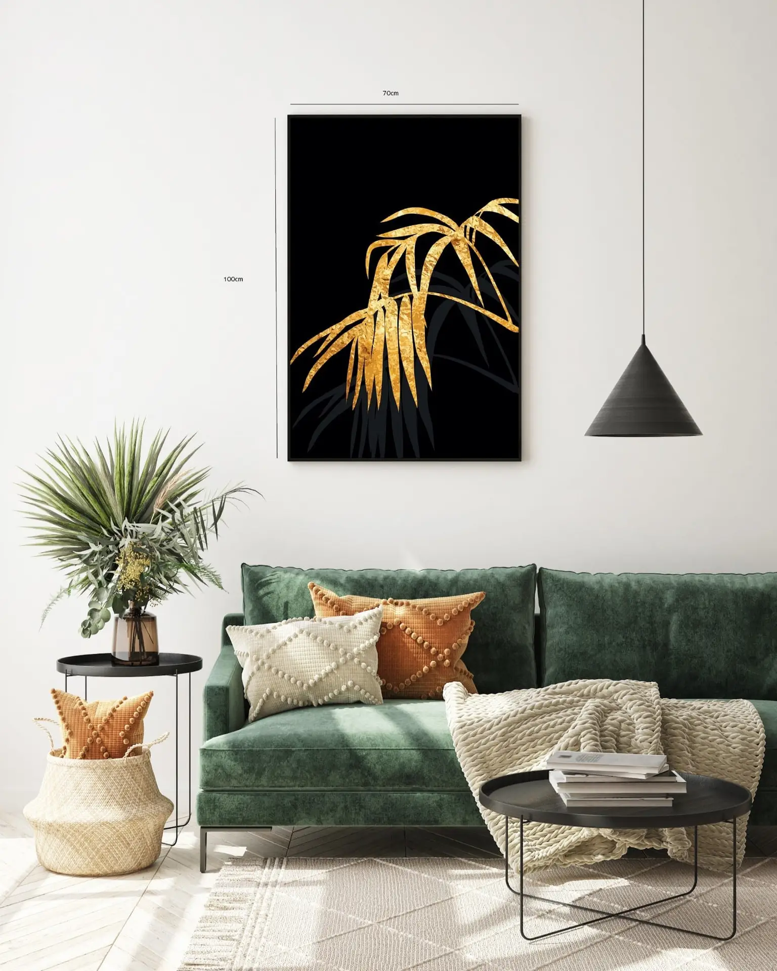 Golden Palm Leaves II Plakat
