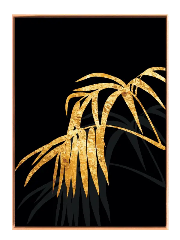 Golden Palm Leaves II Plakat