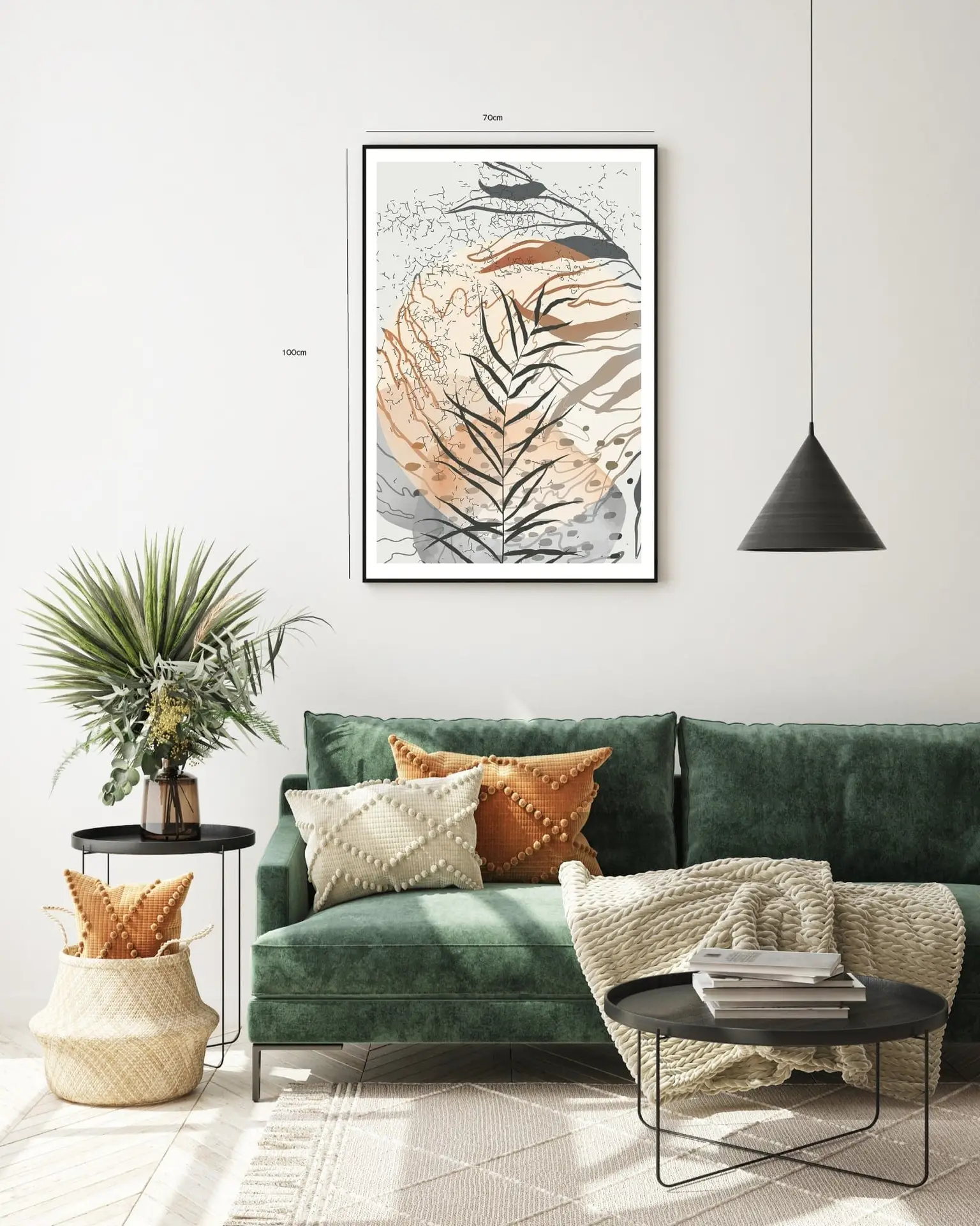 Whispering Leaf Contours Plakat