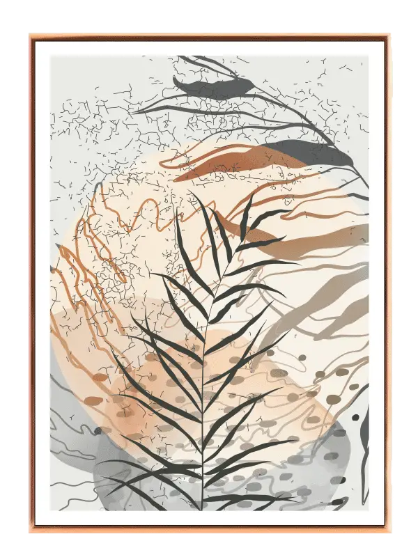 Whispering Leaf Contours Plakat