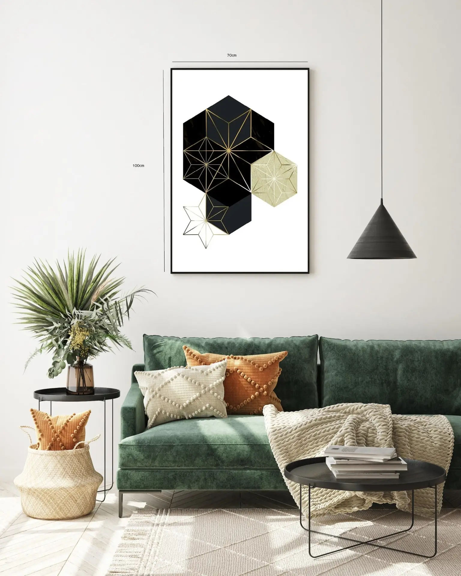Hexagonal Star Pattern Plakat