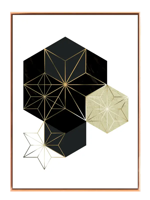 Hexagonal Star Pattern Plakat