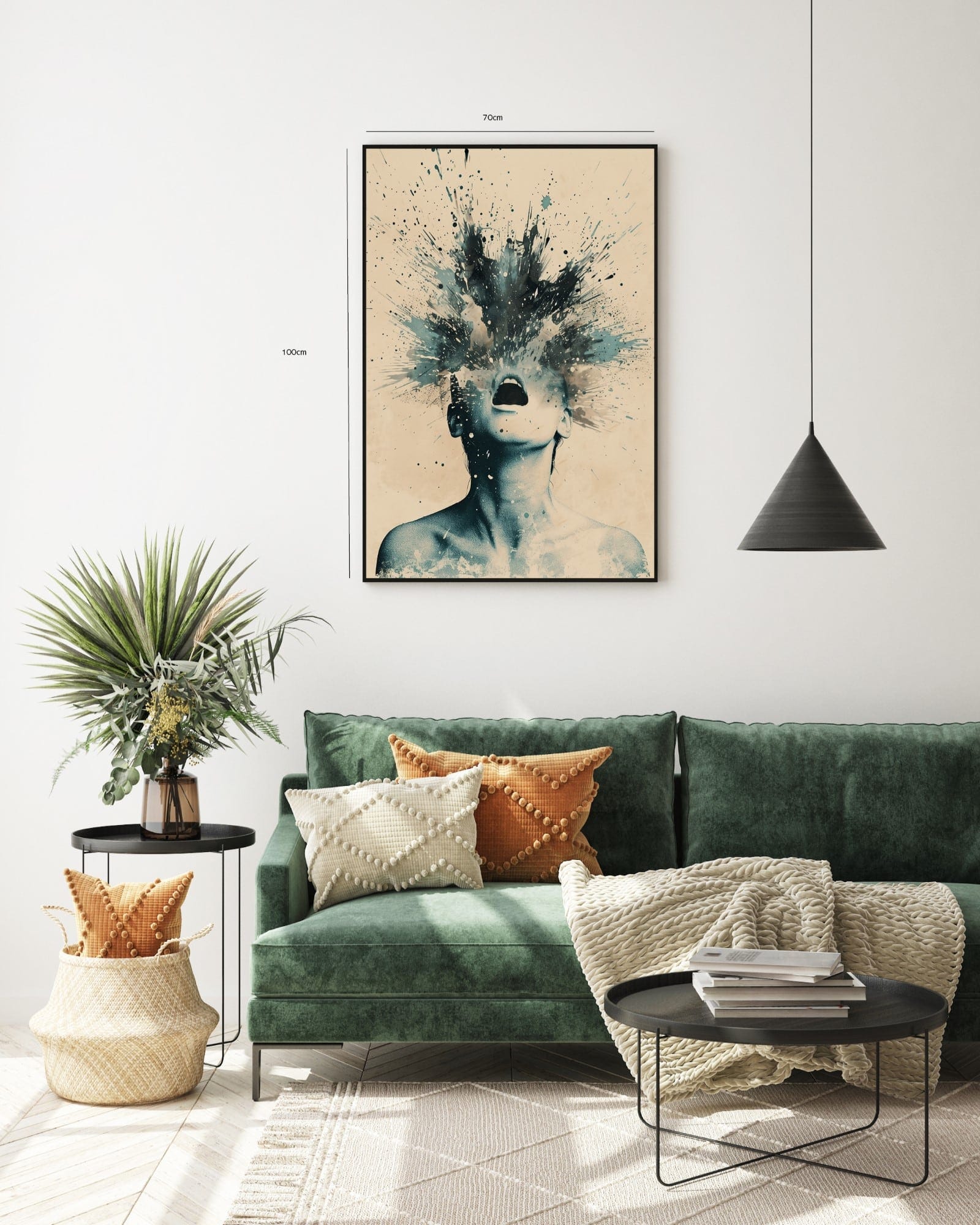 Exploding Mind Silhouette Plakat