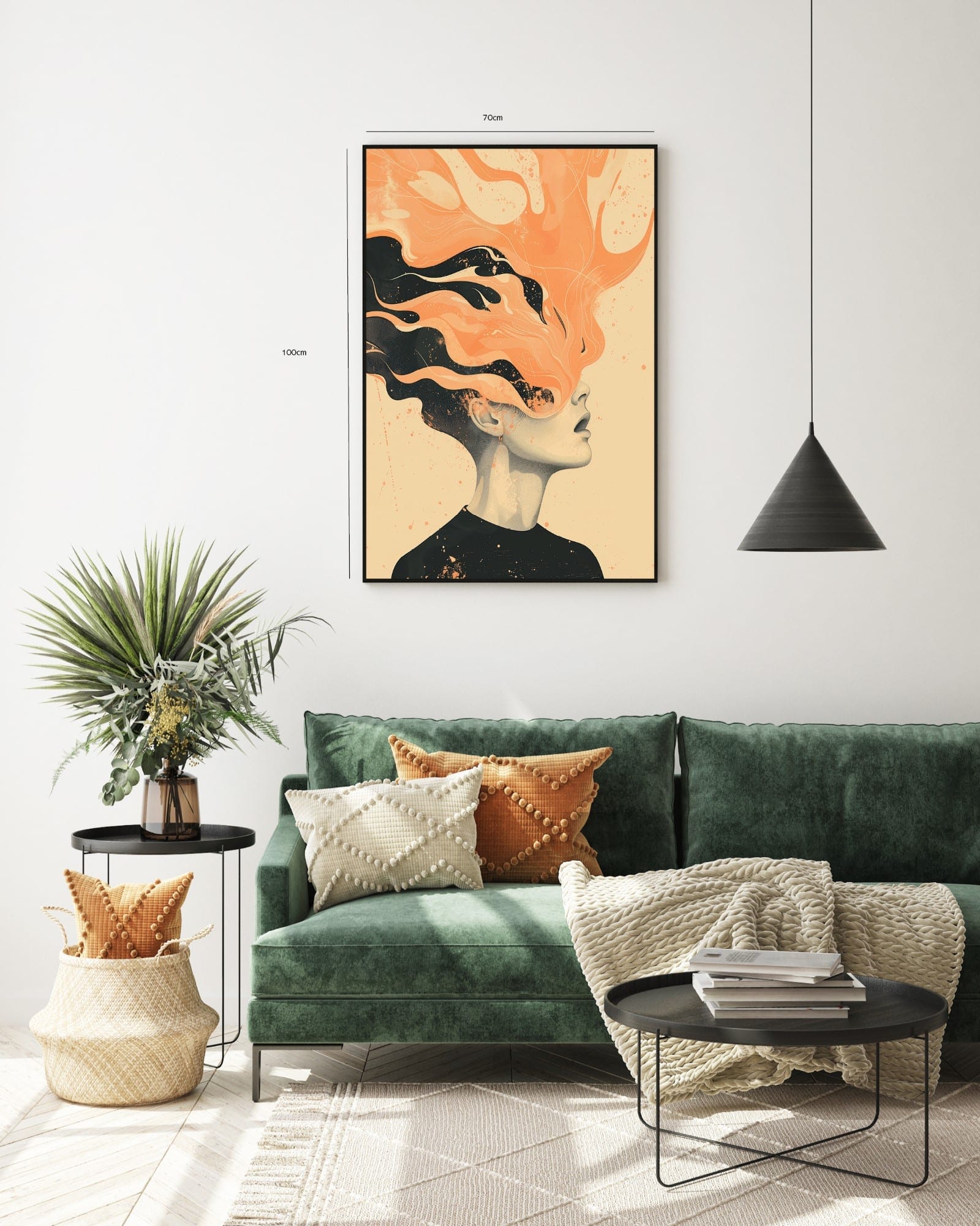 Flame Veil Silhouette Plakat