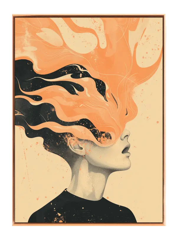 Flame Veil Silhouette Plakat